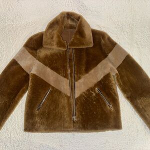 Brown Reversible Sandro Fur Jacket